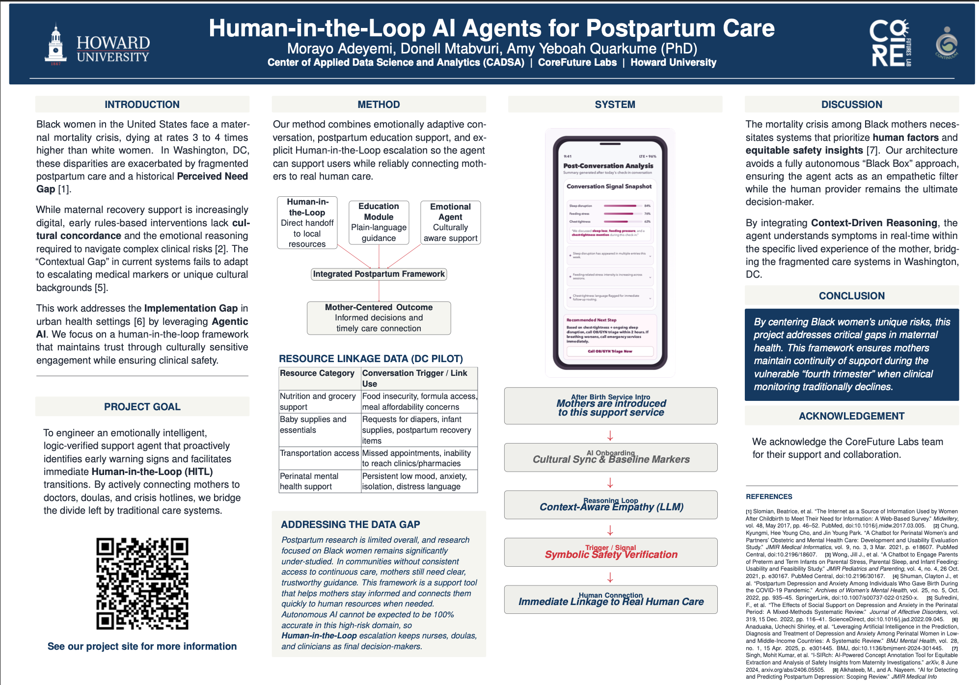 Postpartum AI Support System poster